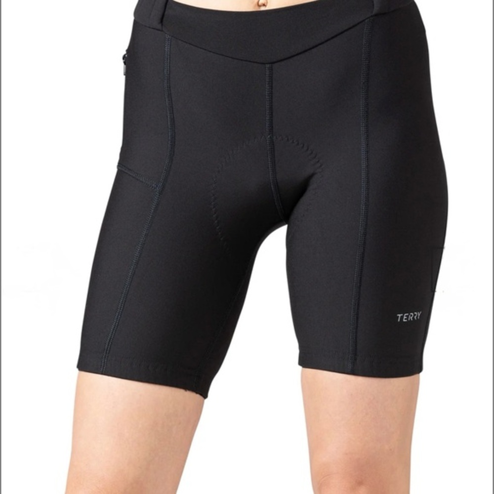 Terry Touring Bike Short/Regular Women's Black Cycling Shorts XS NWT